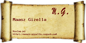 Maasz Gizella névjegykártya